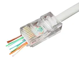 Конектор комп'ютерний RJ-45 (8P8C), з наскрізним отвором