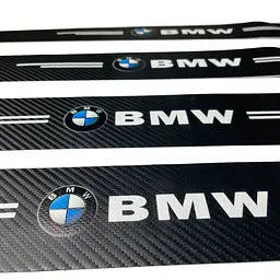 Захисна плівка накладка на пороги для BMW Чорний Карбон 4 шт - мініатюра 2