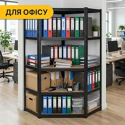 Стелаж кутовий LEOBRO Premium Black 180 х 90 х 40 см, 175кг/полиця, 5 полиць (LB-R124) - мініатюра 3
