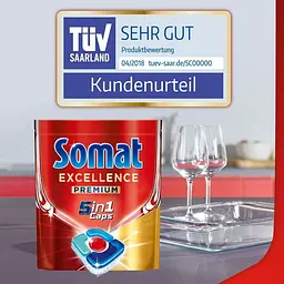 Капсули для посудомийної машини Somat Exellence 5 в 1  108 шт. (2 уп. х 54 шт.) - мініатюра 9
