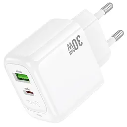 МЗП Hoco CS55A Surplus PD30W+QC3.0 (1USB-A/1C) White - мініатюра 5