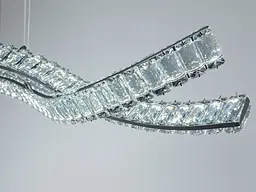 Підвісна LED-люстра Diasha D8947/1200-2CH для кухні-студії, вітальні та спальні, хвиля, 85 W, 116 см, 15-25 m2 - мініатюра 5
