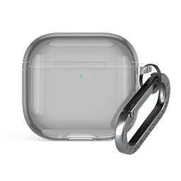 Чохол для навушників Apple AirPods 4, чорний, Air, термополіуретан (TPU), протиударний, захист від подряпин, пилу і ударів, футляр з карабіном для кріплення, точні вирізи для доступу до роз"ємів, ArmorStandart (ARM82606)