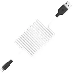 Кабель Hoco Lightning X21 Silicone 1.0m Black-White - мініатюра 2