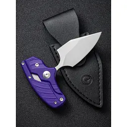 Ніж фіксований кишеньковий Civivi Typhoeus , (5.8 см) 14C28N / G10 фіолетовий з чохлом - мініатюра 13