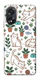 TPU чохол Demsky Cats pattern для Oppo A38