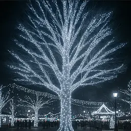 Новорічна гірлянда Різдвяна фея GarlandoPro 100 м 1000 LED чорний дріт Білий CF1000L100MBW