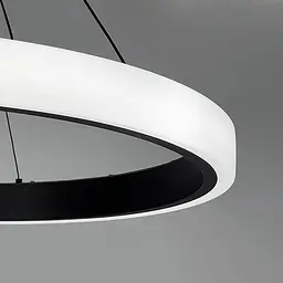 LED люстра підвісна в кільцевому чорному корпусі Ø 50 см | Line F | Арт. MJ313-500 BK - мініатюра 3