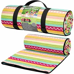 Плед складний утеплений для пікніка Bolan Home&Design Boho 130x170 см пляжний килимок фліс - мініатюра 3