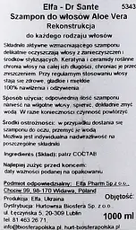 Шампунь для волосся Dr. Sante Aloe Vera Реконструкція 1 л - мініатюра 2