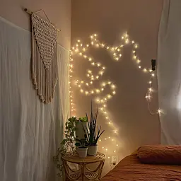 Новорічна гірлянда кімнатна нитка GarlandoPro 22 м 220 LED білий провід Жовте світло W220LED22MWY
