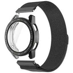 Комплект Tamister для годинника Xiaomi Watch S1 Active чорний (чохол + металевий ремінець 22 мм)