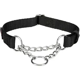 Нашийник Trixie Premium з металевим ланцюжком L-XL: 45-70 см / 25 мм (чорний)