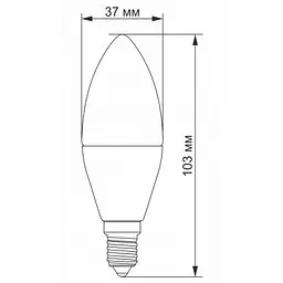 Лампочка Videx LED C37e 7W E14 4100K (VL-C37e-07144) - мініатюра 2