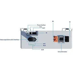 Акумулятор Deye LiFePO4 48V (51.2V/100Ah/5120Wh) (SE-F5Pro-L) [153570] - мініатюра 6