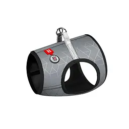 Шлея для собак м'яка Waudog Clothes з QR-паспортом світловідбиваюча ХS1 B 24-27 см C 18-20 cм