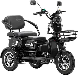 Електроскутер Триколісний Corso Logan (1200W 72V/28Ah) Чорний