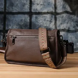 Практична жіноча сумка на плече із натуральної шкіри Vintage 23003 коричневий
