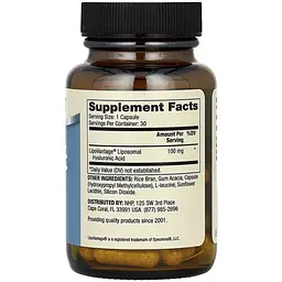 Ліпосомальна гіалуронова кислота Dr. Mercola Liposomal Hyaluronic Acid 30 капсул - мініатюра 2