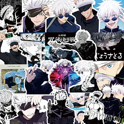 Стікерпак Магічна битва Годжо Набір наклейок GeekLand Jujutsu Kaisen Goju 75 штук