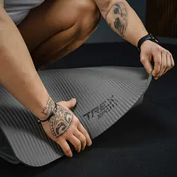 Коврик для йоги Trex Sport TX-018NGM NBR 1см 180х60 сірий - мініатюра 12