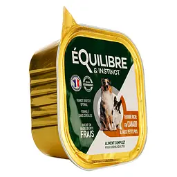 Вологий корм для дорослих собак Equilibre & Instinct eQi паштет з качкою та горохом 300 г - мініатюра 2