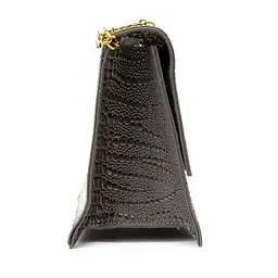 Сумочка на ланцюжку каркасна через плече Lilly P4-6536G сіра - мініатюра 9