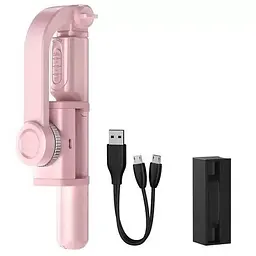 Монопод-трипод Baseus Lovely Uniaxial Bluetooth Folding Stand Selfie Stabilizer Pink - мініатюра 3