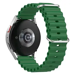 Ремінець для Samsung Galaxy Watch 4 Classic 42mm - темно-зелений ширина кріплення 20мм силікон Watchbands Hump (W22-5WB62202667) - мініатюра 2