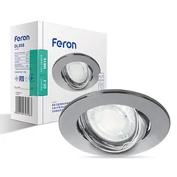 Вбудований світильник Feron DL308 під лампу хром