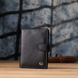 Містка обкладинка на документи унісекс з натуральної шкіри ST Leather 23116 чорна - мініатюра 9