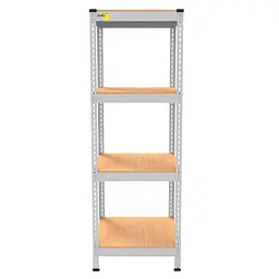 Металевий стелаж Emby Light Series (розмір 1500х450x300мм) 4 полиці ДСП до 100кг Білий - мініатюра 3