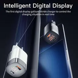 Зарядний пристрій Essager GaN III PD USB-C USB-A з дисплеєм 33W - мініатюра 6