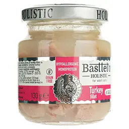 Вологий корм для котів Basttet'o Holistic шматочки філе індички в соусі 130 г - мініатюра 2