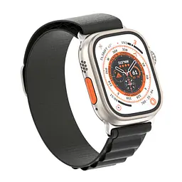 Ремінець для Apple Watch 49/46/45/44/42 (Series 1-3), чорний, Alpine Loop Alpina Band, тканинний поліестеровий ремінець для смарт-годин, дихаючий, для активного відпочинку та спорту, ArmorStandart (ARM64977) - мініатюра 2