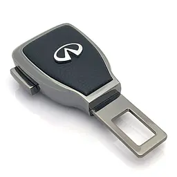 Заглушка перехідник ременя безпеки з логотипом Infiniti Темний хром 1 шт