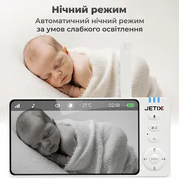 Портативна відеоняня JETIX BabyCam 5 PLUS з великим HD-екраном та тримачем - мініатюра 10