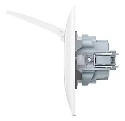 Розетка Titanium Standart  одинарна із заземленням та кришкою біла (TF-ST-SK1GC-W) - мініатюра 2