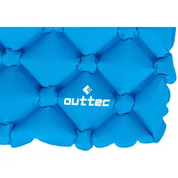 Надувний килимок Outtec 195х55х5см з подушкою соти голубий - мініатюра 6
