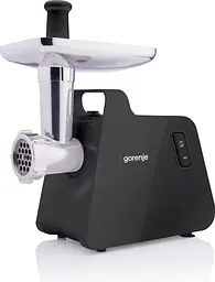 Gorenje М'ясорубка, 2000Вт, 2,6кг/хв, 2 решітки, пластик/метал, чорний