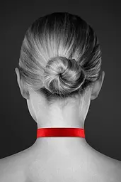 Чокер з замочком-сердечком Bijoux Pour Toi - HEART LOCK Red, екошкіра - мініатюра 2