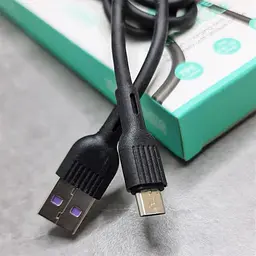 Кабель SkyDolphin S03V USB - micro USB (M/M), 1 м, Чорний (USB-000420) - мініатюра 3