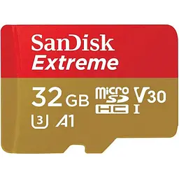 Карта пам'яті Sandisk microSDHC (UHS-1 U3) Extreme Action A1 32Gb class 10 V30 (R100MB/s, 667x) (adapter SD) (SDSQXAF-032G-GN6MA) - мініатюра 2