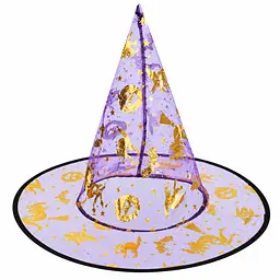 Капелюх відьми/чаклуна для свята Хелловін Bambi MK 6020(Violet) фіолетовий, 39 см