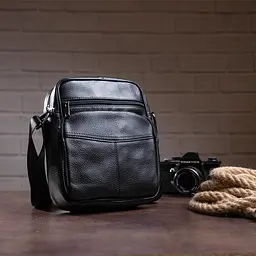 Сумка чоловіча компактна шкіряна Vintage 19х23х6 см sum0028972 - мініатюра 7