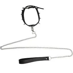 Нашийник Art of Sex - Collar Spikes and Leash з шипами та повідцем - мініатюра 5