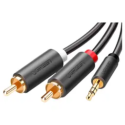 Кабель мультимедійний 3.5mm F to 2xRCA M 3.0m Black Ugreen (10512)