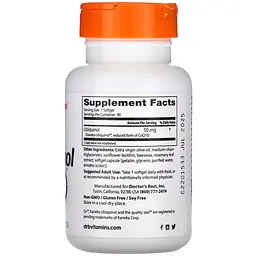 Коензим Doctor's Best Ubiquinol 50 мг 90 капсул (DRB-00178) - мініатюра 2