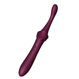 Мультифункціональний вібратор Zalo - Bess 2 Velvet Purple, 4 насадки, підігрів - мініатюра 7