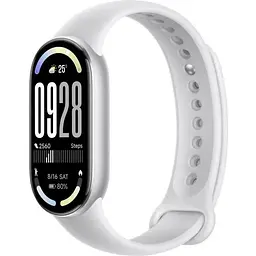 Фітнес-браслет Xiaomi Mi Smart Band 10, сріблястий, 1.72" (212x520, AMOLED), bloetooth 5.4, 233 mAh, 50 WR / 5 ATM (BHR07PSGL)